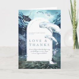 Beluga Whale Ocean | Tack för babyskor Kort