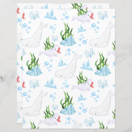 Beluga Whale Scrapbook Paper