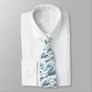 Beluga Whale Ties Blue Beluga Whales Neckties