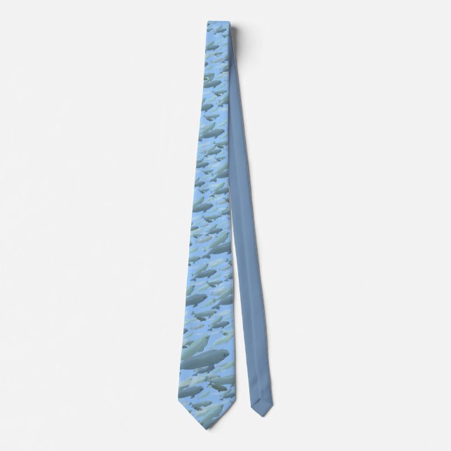 Beluga Whale Ties Blue Beluga Whales Neckties (Framsida)