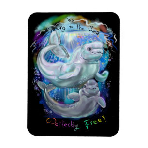 Beluga Whales Magnet