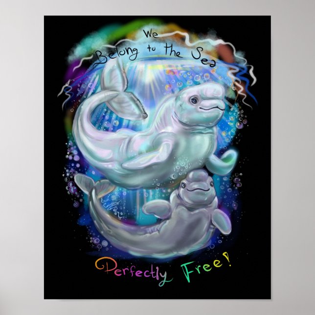 Beluga Whales Poster (Framsidan)