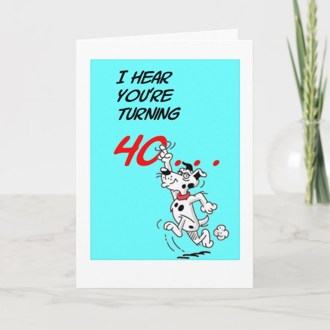 Belvedere 40th Birthday Card Kort (Framsida)