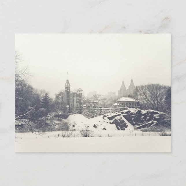 Belvedere Castle in Winter in Central Park Vykort (Framsida)