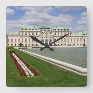 Belvedere Castle, Wien Österrike Fyrkantig Klocka