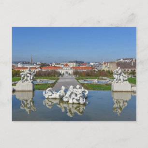 Belvedere Palace Bassäng, Wien, Österrike Vykort