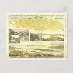 Belvedere Peninsula, Marin County, ca 1890. Vykort