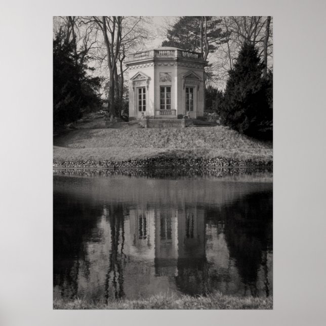 Belvedere Teahouse i Black & White Poster (Framsidan)