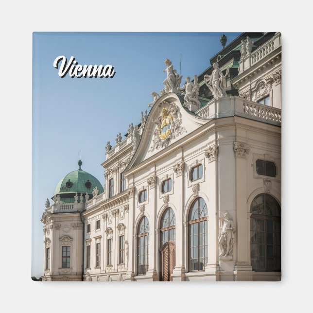 Belvedere Wien Austria Travel Magnet (Framsidan)
