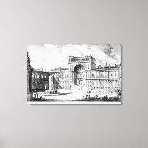 Belvederedomstolen i Vaticanen Rome Canvastryck