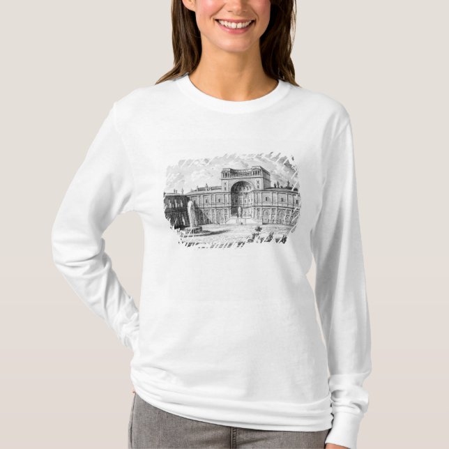 Belvederedomstolen i Vaticanen Rome Tee Shirt (Framsida)