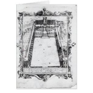 Belvederedomstolen på Vaticanen Rome, 1581 Hälsningskort