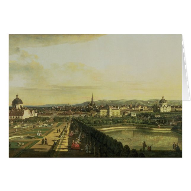 Belvederen från Gesehen, Wien Hälsningskort (Framsidan Horizontal)
