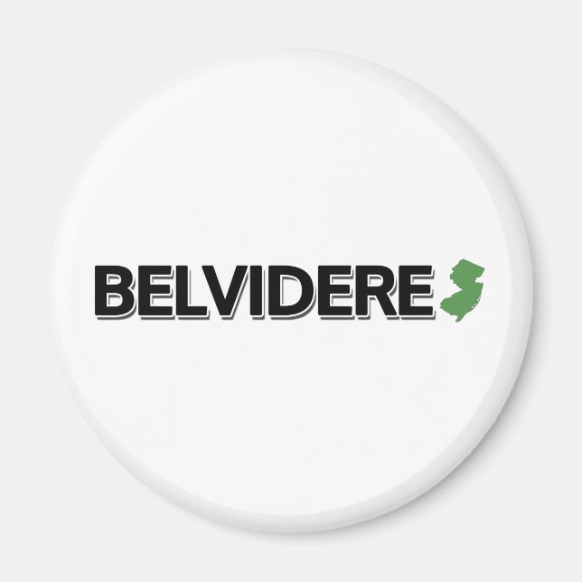 Belvidere, New jersey Magnet (Framsidan)