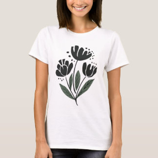 Belysande Elegant - blomma design T Shirt