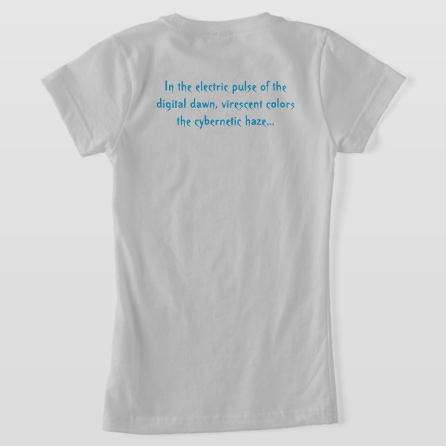 Belysande elektrisk puls t shirt (Laydown Baksida)