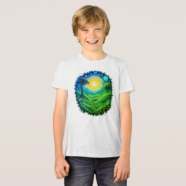 Belysande elektrisk puls t shirt (Framsida Full)