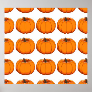 Belysande illustration av gult pumpa mönster. poster