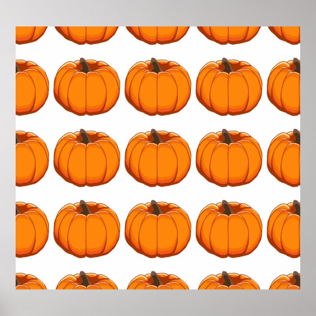 Belysande illustration av gult pumpa mönster. poster (Framsidan)