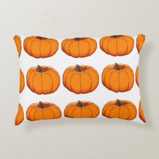 Belysande illustration av gult pumpa mönster. prydnadskudde