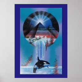 Belysande ljusavtryck poster