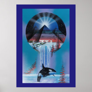 Belysande ljusavtryck poster