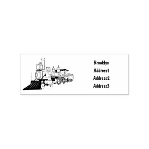 Belysning av ånglokomotiv tecknad stämpel