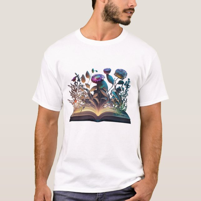 Belysning av blommigt: Blossoming Knowledge in Neo T Shirt (Framsida)