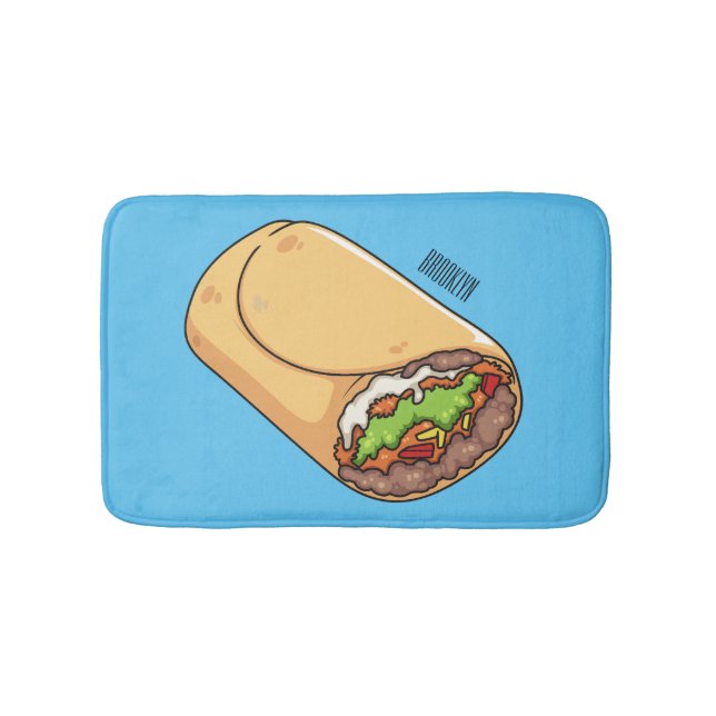 Belysning av Burritos tecknad Badrumsmatta (Framsidan)