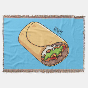 Belysning av Burritos tecknad Filt