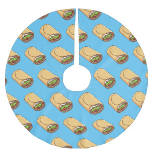 Belysning av Burritos tecknad Julgransmatta Borstad Polyester