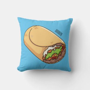 Belysning av Burritos tecknad Kudde