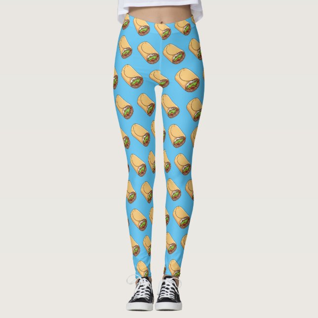Belysning av Burritos tecknad Leggings (Framsida)