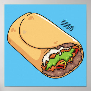 Belysning av Burritos tecknad Poster