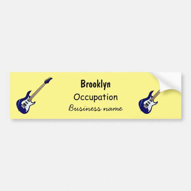 Belysning av elektrisk gitarr-tecknad bildekal (Framsidan)