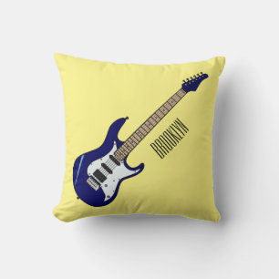 Belysning av elektrisk gitarr-tecknad kudde