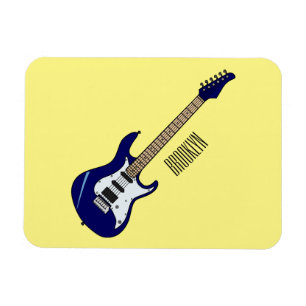 Belysning av elektrisk gitarr-tecknad magnet