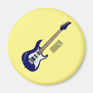 Belysning av elektrisk gitarr-tecknad magnet