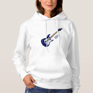 Belysning av elektrisk gitarr-tecknad t shirt