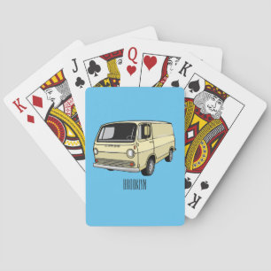Belysning av klassisk van tecknad casinokort