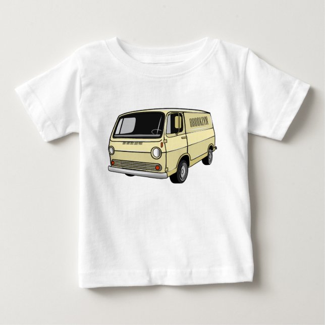Belysning av klassisk van tecknad t shirt (Framsida)