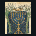 Belysning av menorah, från poster<br><div class="desc">Illumination of a menorah,  from the Jewish Cervera Bible,  1299 | av Joseph Asarfati | Art Location: Instituto da Biblioteca Nacional,  Lissabon,  Portugal | Fransk Artist | Bilduppsamlingsnummer: XIR161985</div>