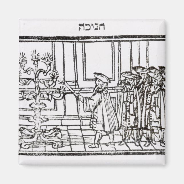 Belysning av Menorah Magnet (Framsidan)