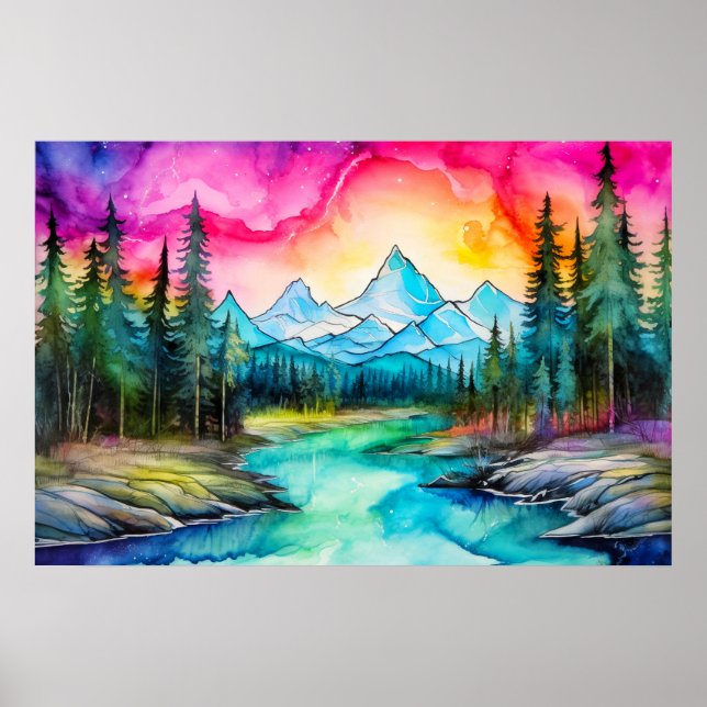 Belysning av Nattan Himmel efter Mörk Poster (Framsidan)