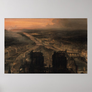 Belysning av Notre Dame Poster