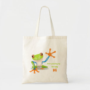 Belysning av rödögd träd groda tygkasse
