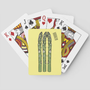 Belysning av sparagus tecknad casinokort