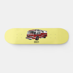 Belysning av tecknad för brandmotor mini skateboard bräda 18,5 cm