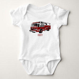 Belysning av tecknad för brandmotor t shirt