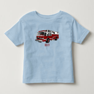 Belysning av tecknad för brandmotor t shirt